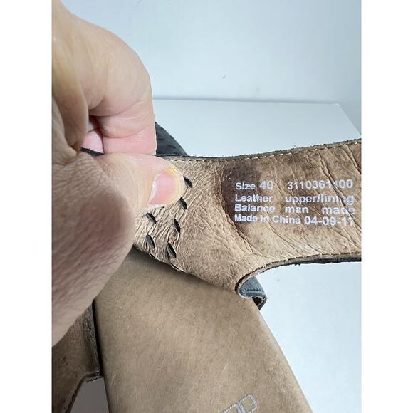 Dansko NEW Black Nubuck Danae Dress Pump Sandal 3" Heel Peep Toe 40 9.5-10 US - Picture 8 of 9